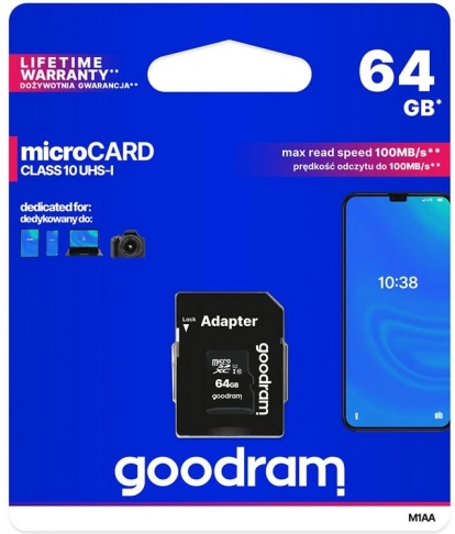 Pamäťová karta Goodram microSD 64GB
