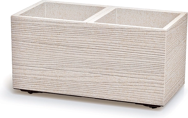 Obdĺžnikový kvetináč Madera Case Eco Wood 58 cm – biely