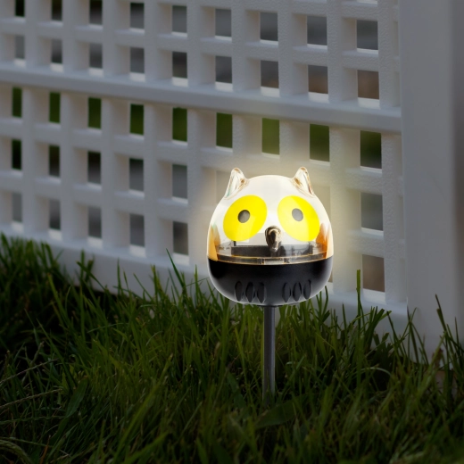 Solárna LED lampa sova so studeným bielym svetlom – 1 kus