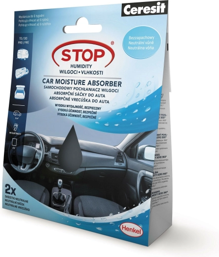 Ceresit Stop Vlhkosti absorpčné vrecká do auta 2×50 g, neutrálna vôňa