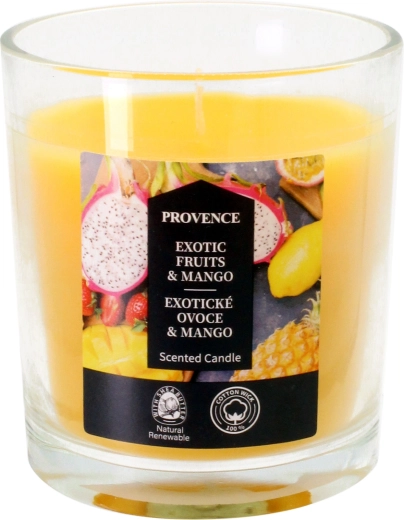 Sviečka v skle exotické ovocie a mango 7 × 8 cm