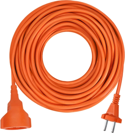 Solight pohyblivý predlžovací prívod so spojkou 10 m, 2× 1,5 mm², oranžový