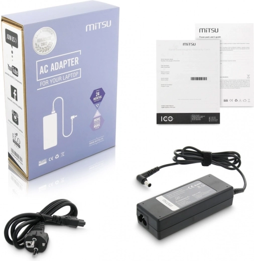 Napájací adaptér Mitsu pre notebooky Sony 19,5 V 4,7 A s konektorom 6,5 × 4,4 mm