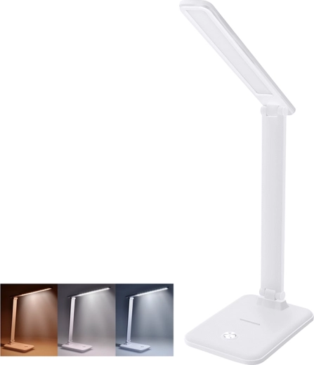 Solight LED stolná lampička 10 W s dotykovým ovládaním a zmenou teploty svetla, biela