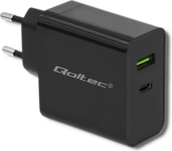 Sieťová nabíjačka 45 W s USB‑C Power Delivery a USB, čierna
