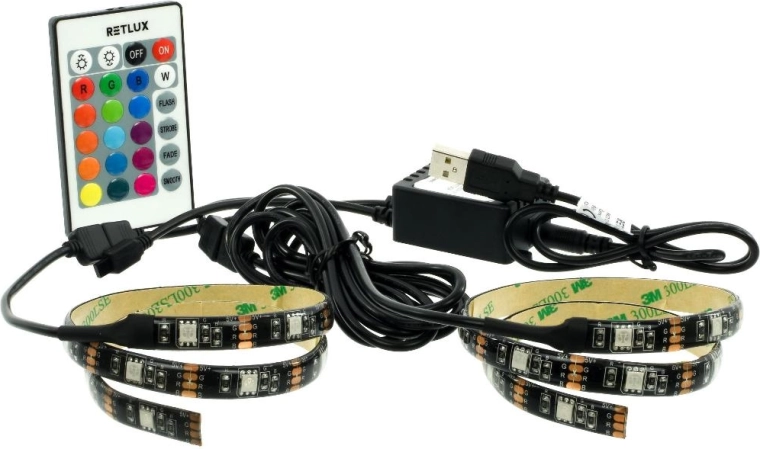 Retlux USB RGB LED pásik pre televízor a monitor