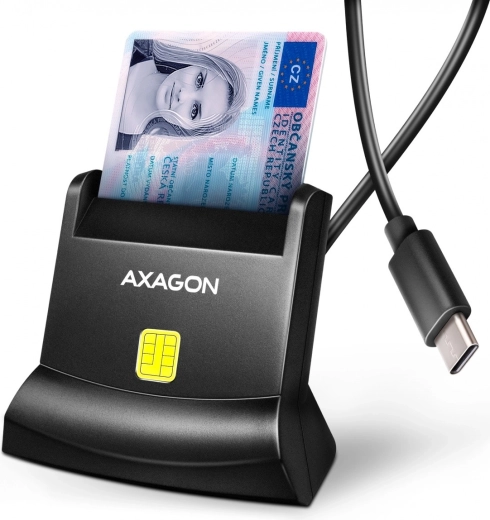 USB-C čítačka smart kariet a ID kariet Axagon StandReader