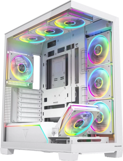 Počítačová skriňa MODECOM Volcano Stellar Plus ARGB, midi tower, biela