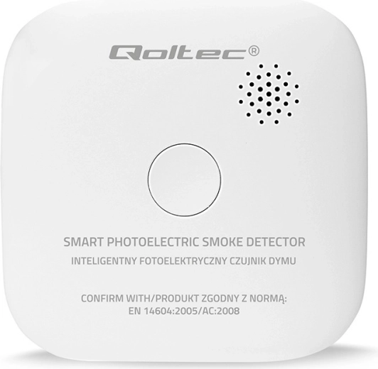 Bezdrôtový dymový detektor s batériou, LED indikáciou a 85 dB alarmom