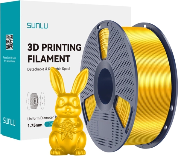 Sunlu PLA+ hodvábny filament zlatý