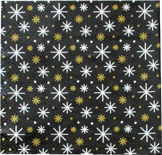Vianočné obrúsky so snehovými vločkami 33 × 33 cm, 3-vrstvové - 1 kus