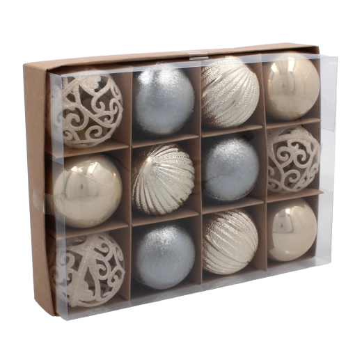 Harmonická paleta šampanská–sivá–biela