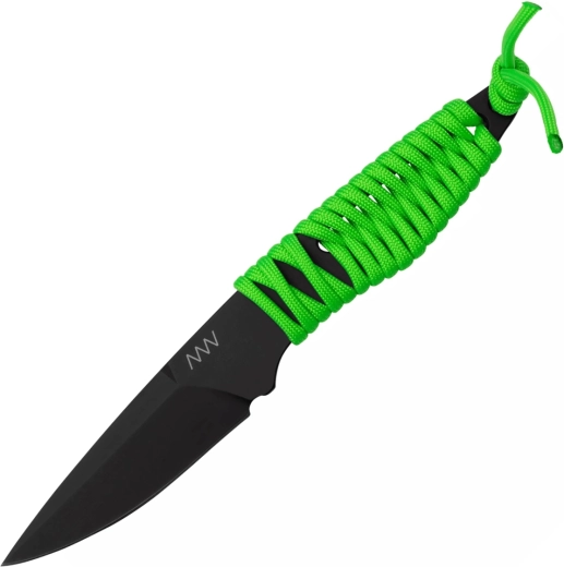 ANV Knives P100 neónovo zelený nôž na krk 7,5 cm