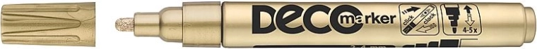 Popisovač ICO Deco zlatý 2–4 mm