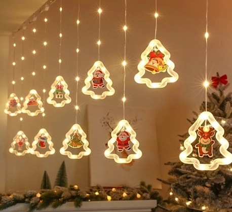 Svetelná vianočná girlanda na okno s USB, 3 m, 125 LED – Vianočná
