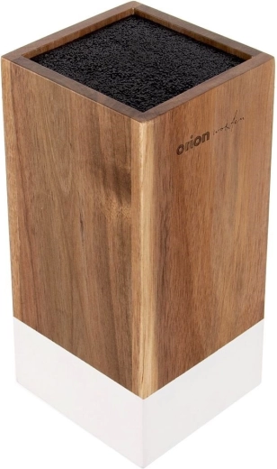 Elegantné akáciové drevo s bielym prvkom