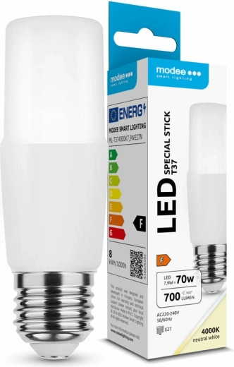 LED žiarovka Modee Lighting Special Stick T37 7,9 W E27, neutrálná biela, 700 lm