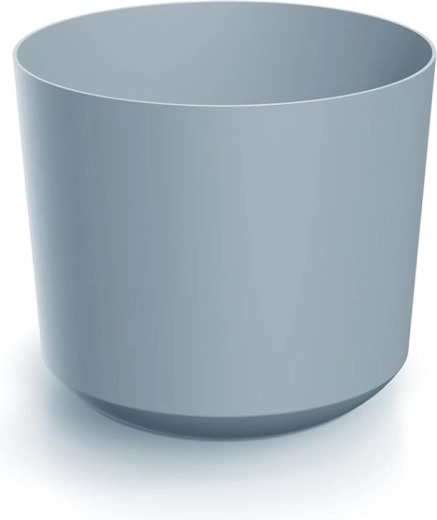 Kvetináč Tubo 24 cm svetlosivý plastový