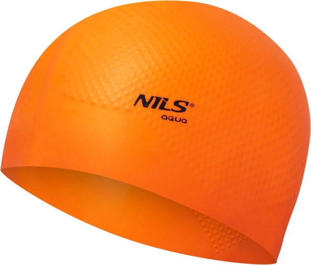 Silikónová plavecká čiapka NILS Aqua NQC Dots oranžová