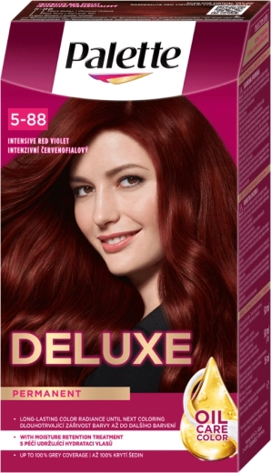 Palette Deluxe intenzívna červenofialová permanentná farba na vlasy 50 ml