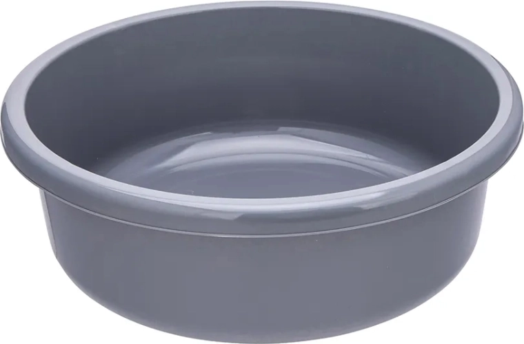 Okrúhla plastová misa 9 l sivá 36 cm