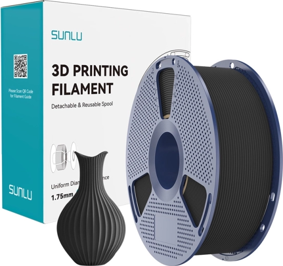 Sunlu PLA Classic čierny filament 1,75 mm 1 kg