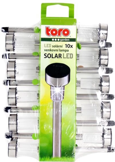 Solárne LED záhradné svietidlá, sada 10 ks