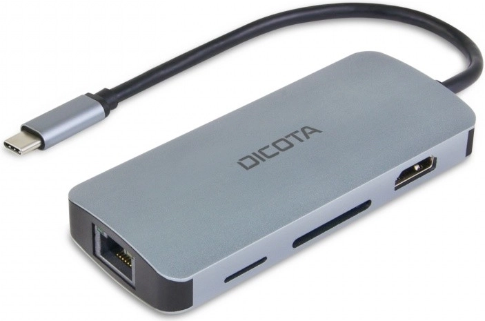 USB‑C 8v1 multi hub 4K s napájaním PD 100 W DICOTA