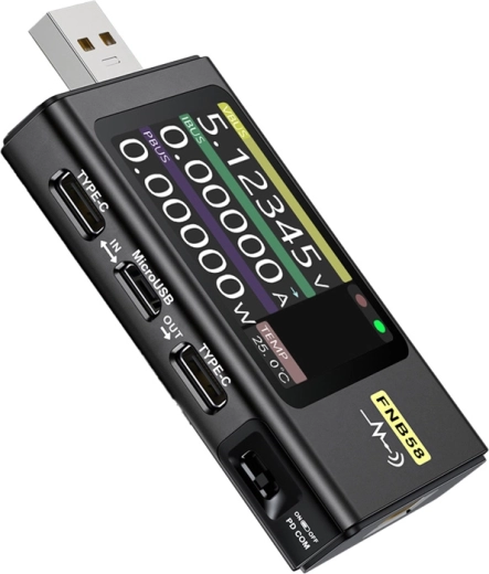 Fnirsi FNB58 tester USB portov čierny