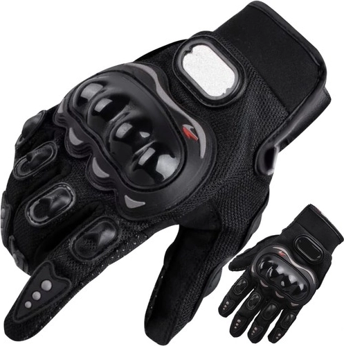 Čierne motocyklové rukavice XL TRIZAND