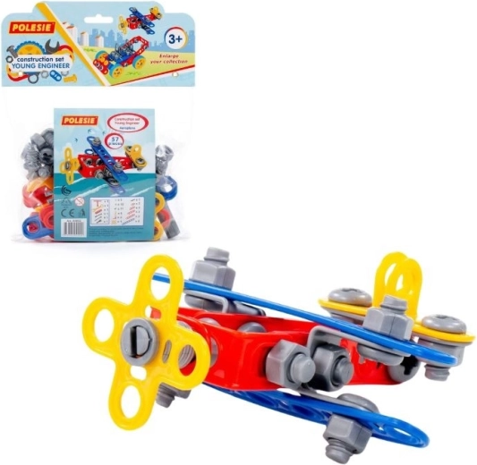 Stavebnica mladý inžinier – lietadlo, 57 dielov