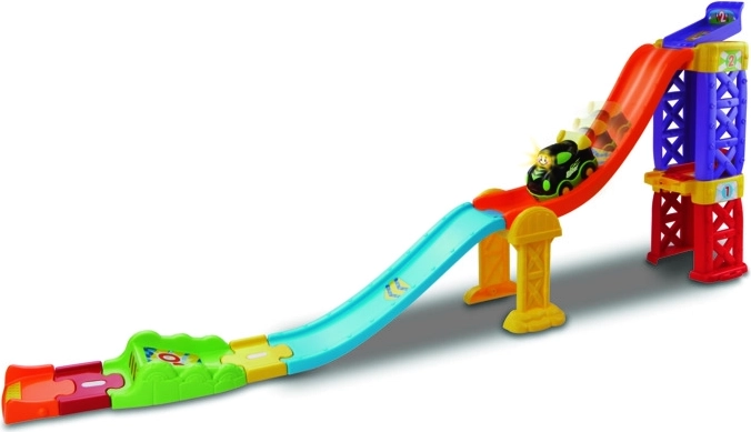 Vtech Tut Tut pretekárska rampa s hovoriacim autíčkom
