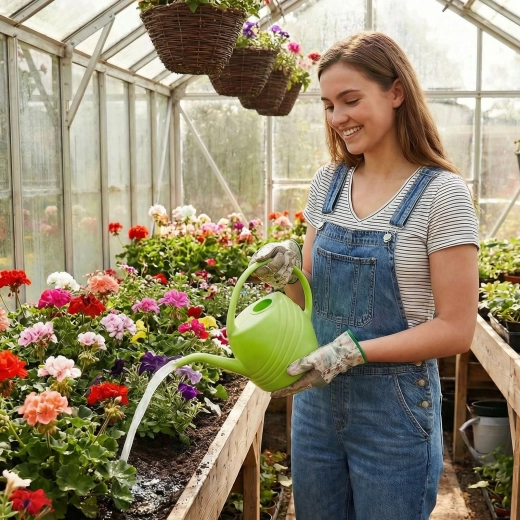 Zelená plastová krhla na zalievanie 1,45 l