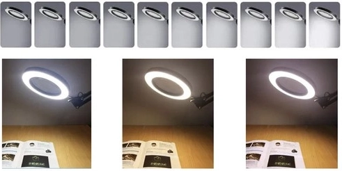Kruhové LED s 3 farbami svetla a 10 úrovňami jasu