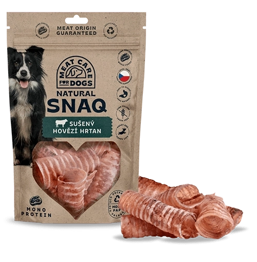 DOG SNAQ doplnkové krmivo pre psy – sušený hovädzí hrtan 100 g