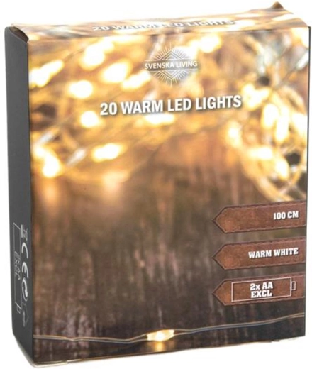 Svetelná reťaz s 20 LED, 100 cm