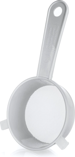 Kuchynské sitko PRAKTIS 9 cm s rukoväťou – biele
