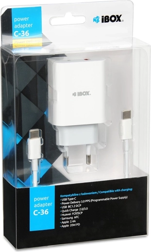 Sieťová nabíjačka IBOX C-36 USB‑C PD 20W