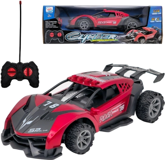 Rádiom ovládané pretekárske auto červené