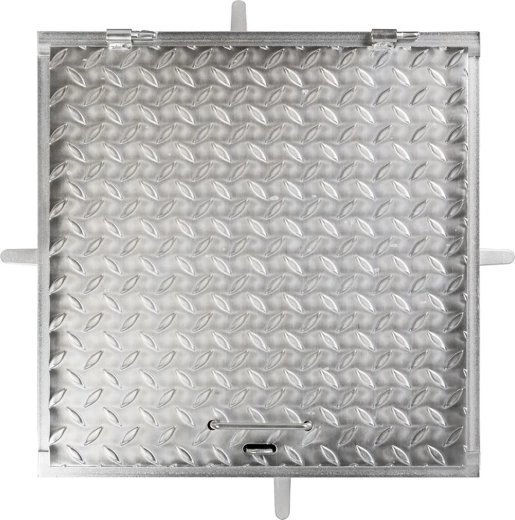 Zakrytovací plech 500 × 500 mm, pozink, nosnosť 150 kg