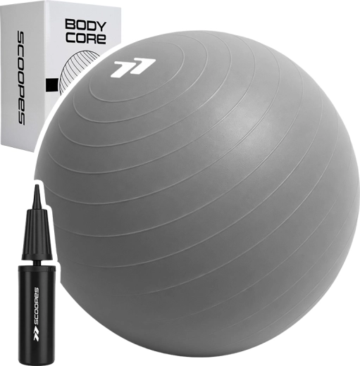Gymnastická lopta BodyCore 75 cm sivá