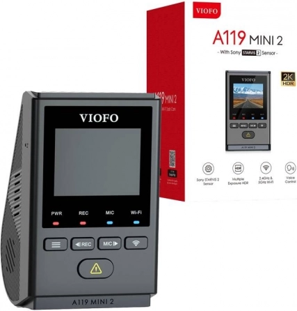 Autokamera Viofo A119 Mini 2 s 2K rozlíšením, WiFi a GPS