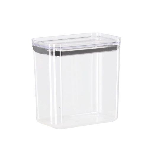 Obdĺžnikový úložný box 2,1 l na potraviny, transparentný a stohovateľný