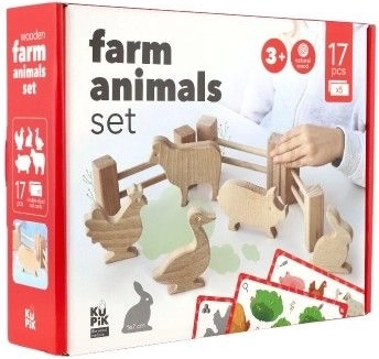 Tvorivá farma zo 17 drevených dielikov