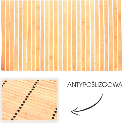 Bambusová kúpeľňová predložka Haiti 50 × 80 cm