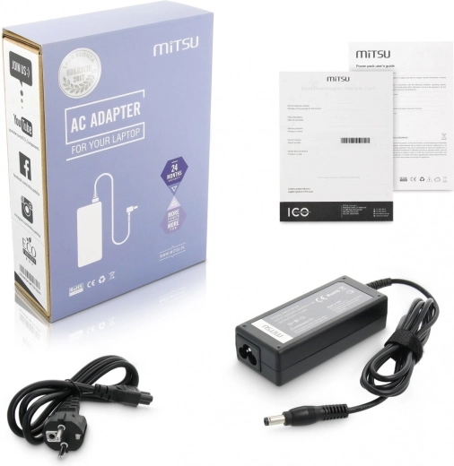 Nabíjačka / napájací adaptér 20 V 3,25 A (5,5 × 2,5 mm) pre FUJITSU a MAXDATA, 65 W