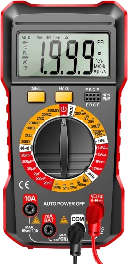 Digitálny multimeter s automatickým rozsahom a podsvieteným LCD