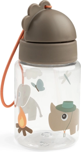Done by Deer fľaša so slamkou Tiny trails piesková 280 ml