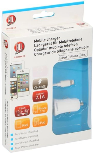 Autonabíjačka pre iPhone, iPad a iPod – biela