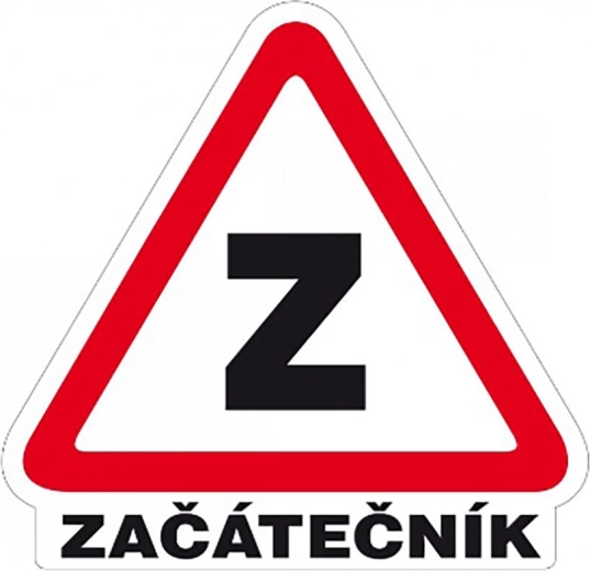 Samolepka Začiatočník 160 × 155 mm
